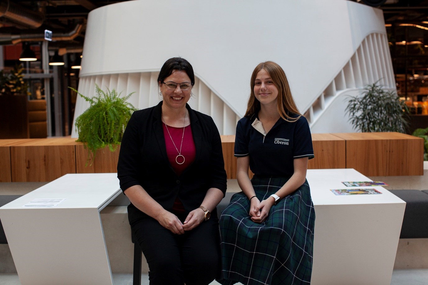 ABCN Accelerate scholar Raegan and her mentor Hannah Pietsch, Head of Communications at Bennelong Funds Management